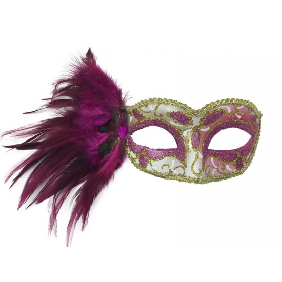 Feather Masquerade Mask - Assorted