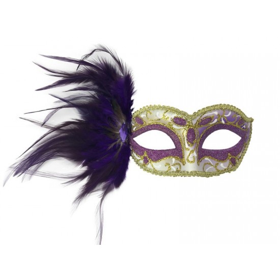 Feather Masquerade Mask - Assorted