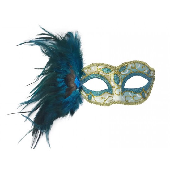 Feather Masquerade Mask - Assorted