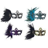 Feather Masquerade Mask - Assorted