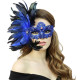Blue Carnival Feather Mask
