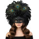 Black Carnival Feather Mask