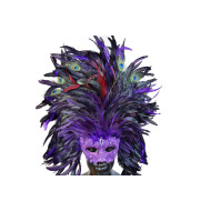 Purple Carnival Feather Mask