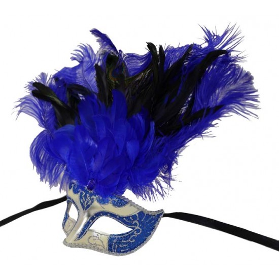 Blue Feather Mask