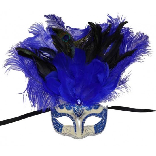 Blue Feather Mask