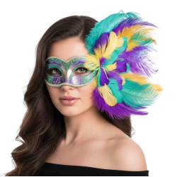 Mardi Gras Feather Mask