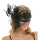 Black Gemstone Lace Fascinator Mask Black Gemstone Lace Fascinator Mask
