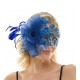 Blue Gemstone Lace Fascinator Mask Blue Gemstone Lace Fascinator Mask