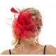 Burgundy Gemstone Fascinator Mask