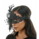Black Gemstone Fascinator Mask