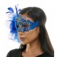 Blue Gemstone Fascinator Mask