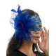 Blue Gemstone Fascinator Mask
