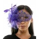 Purple Gemstone Fascinator Mask