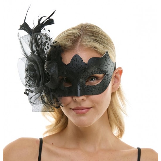 Black Fascinator Mask