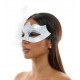 White Fascinator Mask White Fascinator Mask