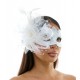 White Fascinator Mask White Fascinator Mask