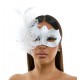 White Fascinator Mask White Fascinator Mask