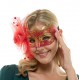 Red And Gold Fascinator Mask Red And Gold Fascinator Mask