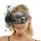 Black And Silver Fascinator Mask