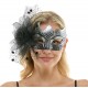 Black And Silver Fascinator Mask