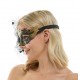 Black And Gold Crown Fascinator Mask