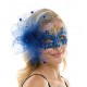 Blue Crown Fascinator Mask