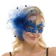 Blue Crown Fascinator Mask