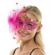 Hot Pink Crown Fascinator Mask