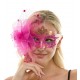 Hot Pink Crown Fascinator Mask