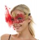 Red Crown Fascinator Mask