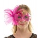 Hot Pink Crown Fascinator Mask Hot Pink Crown Fascinator Mask