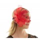 Red Crown Fascinator Mask