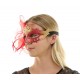 Red Crown Fascinator Mask
