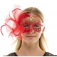 Red Crown Fascinator Mask