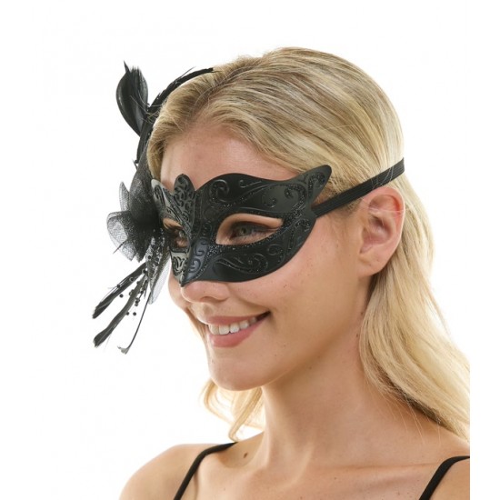 Black Fascinator Mask