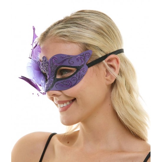 Purple Fascinator Mask