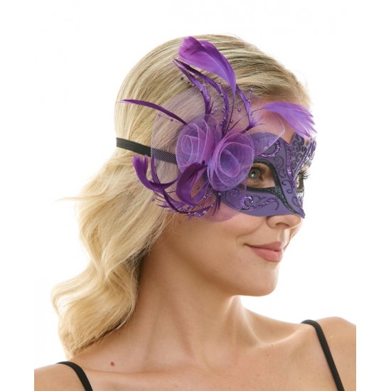 Purple Fascinator Mask