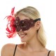 Burgundy Lace Fascinator Mask