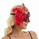 Burgundy Lace Fascinator Mask