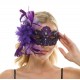 Purple Lace Fascinator Mask