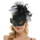 Black Lace Fascinator Mask