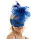 Blue Lace Fascinator Mask
