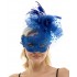 Blue Lace Fascinator Mask