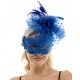 Blue Lace Fascinator Mask