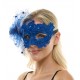Blue Lace Mask with Flower and Veil