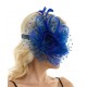 Blue Lace Mask with Feathers