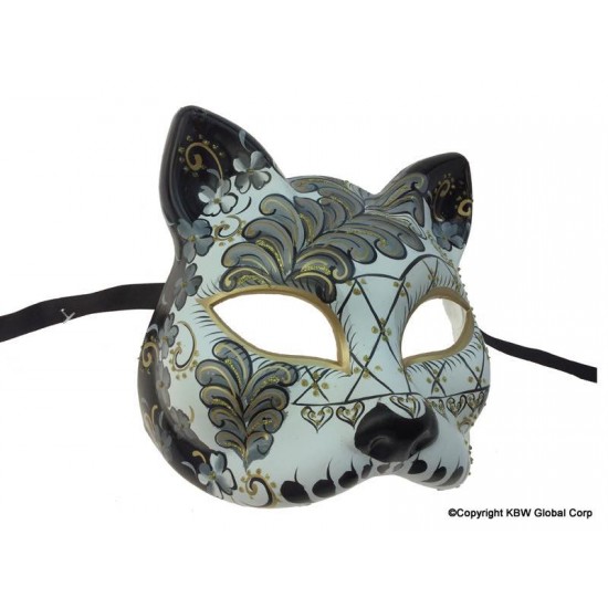 Day of the Dead Cat Mask Day of the Dead Cat Mask