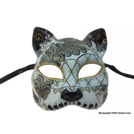 Day of the Dead Cat Mask Day of the Dead Cat Mask