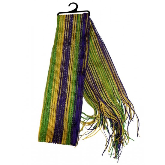 Mardi Gras Metallic Fringe Scarf