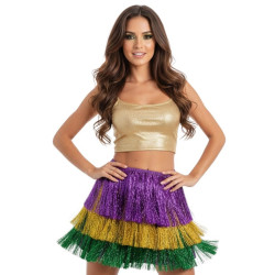 Tinsel Fringe Mardi Gras Skirt